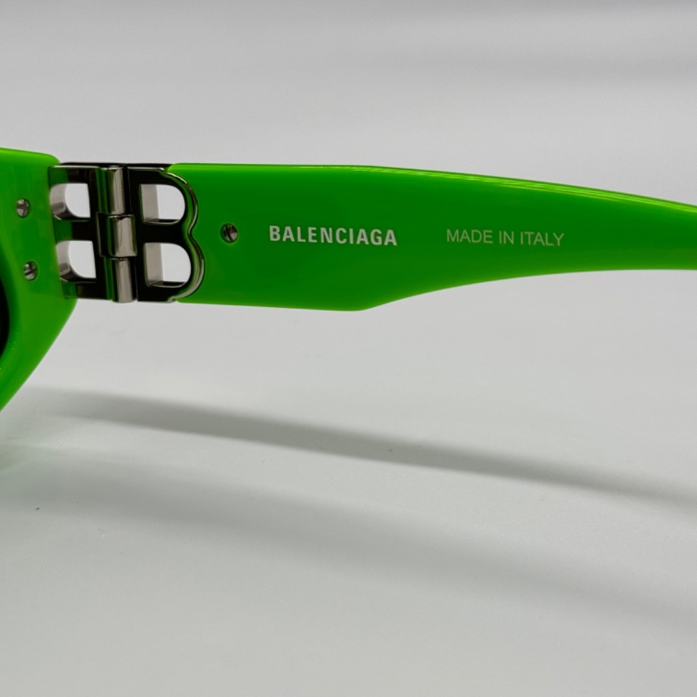 NEW BB0095S 009 BALENCIAGA GREEN GREY CAT EYE WOMEN BALENCIAGA SUNGLASSES - Picture 9 of 10